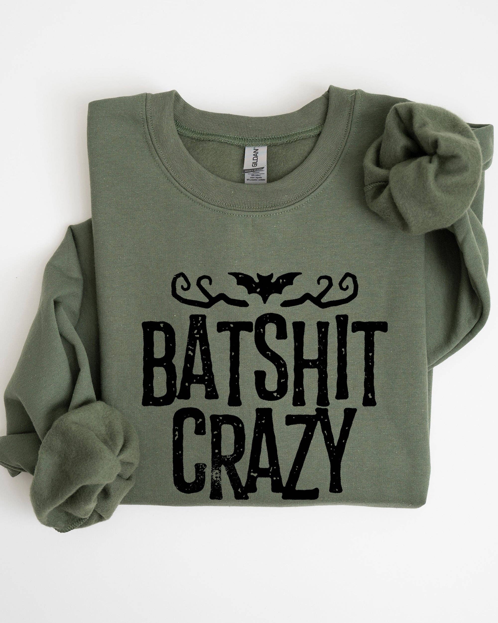 Batshit Crazy, Skeletons, Ghost, Skull, Halloween - Adult & Kids T-Shirts, Sweatshirts & Hoodies apparel design preview 1