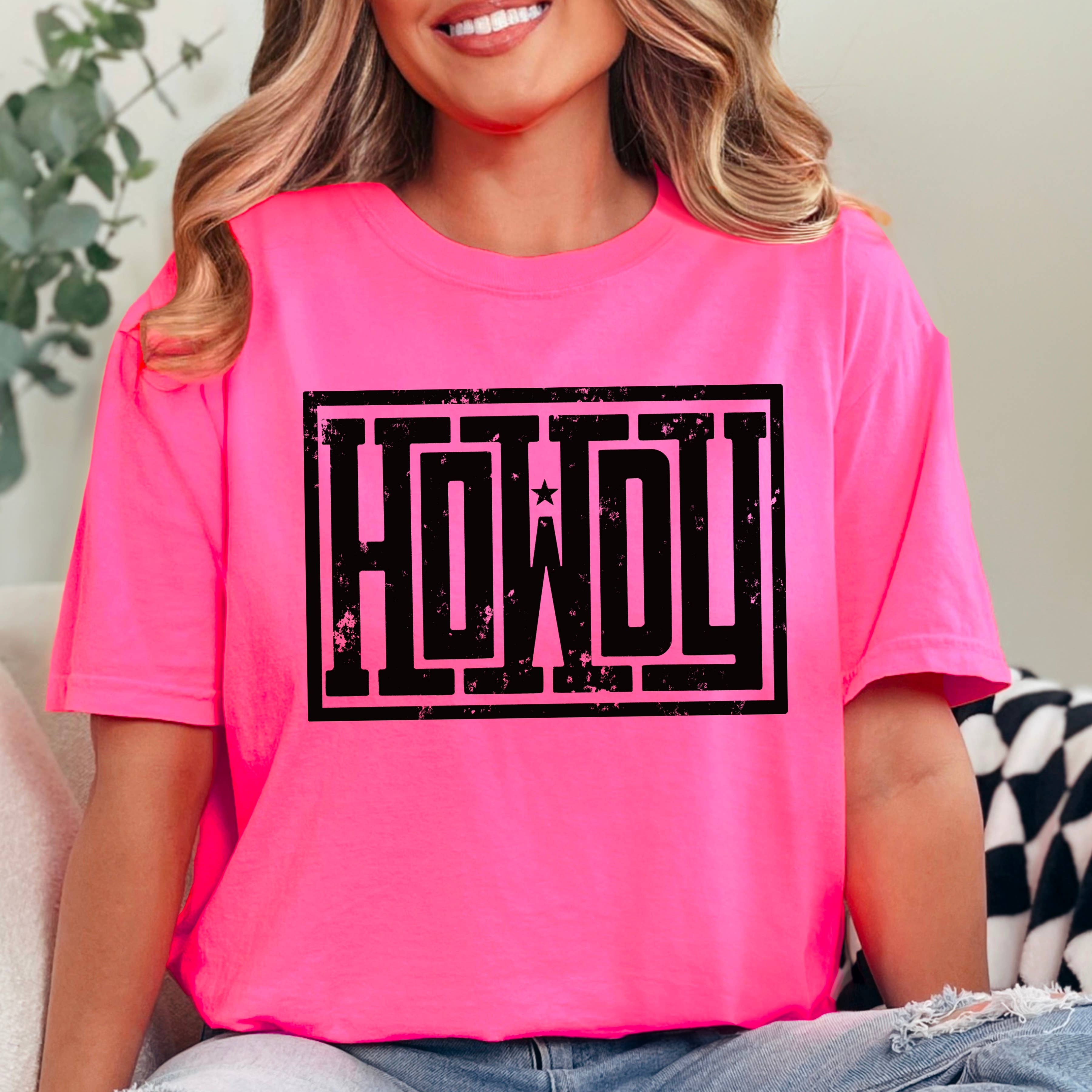 Howdy Graphic Western Comfort Color - Adult & Kids T-Shirts, Sweatshirts & Hoodies apparel design preview 1
