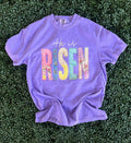 Quilted He Is Risen On Comfort Colors Violet - Adult & Kids T-Shirts, Sweatshirts & Hoodies apparel design preview 1