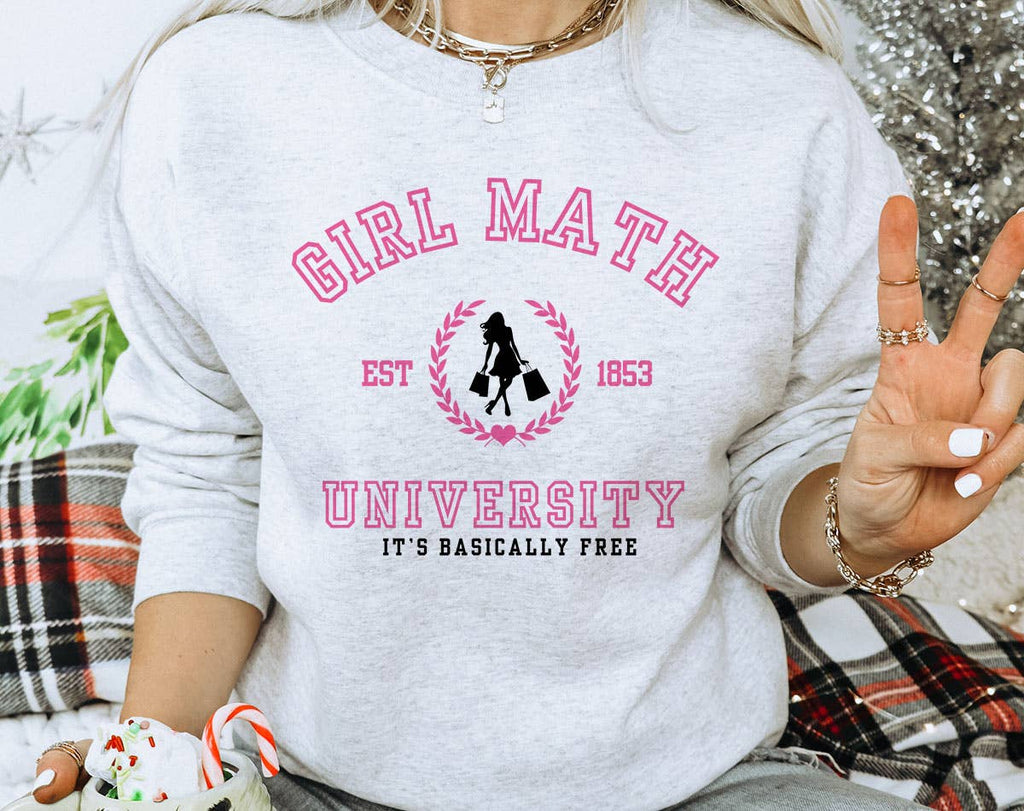 Girl Math University Funny Meme Tik Tok - Adult & Kids T-Shirts, Sweatshirts & Hoodies apparel design preview 1