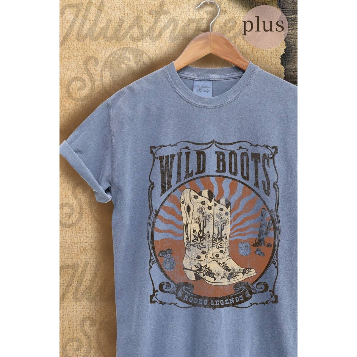 Wild Boots Rodeo Legend Vintage Graphic Plus - Adult & Kids T-Shirts, Sweatshirts & Hoodies apparel design preview 1