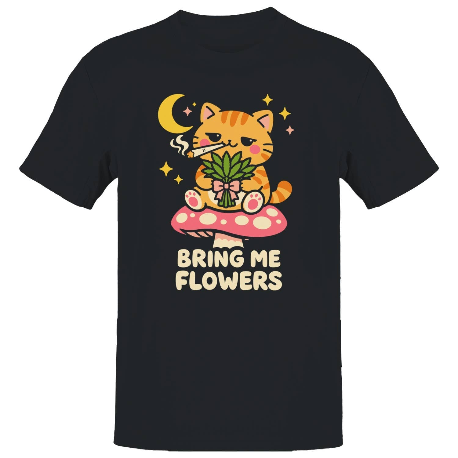 Cute Stoner Cat Men's - Adult & Kids T-Shirts, Sweatshirts & Hoodies apparel design preview 1
