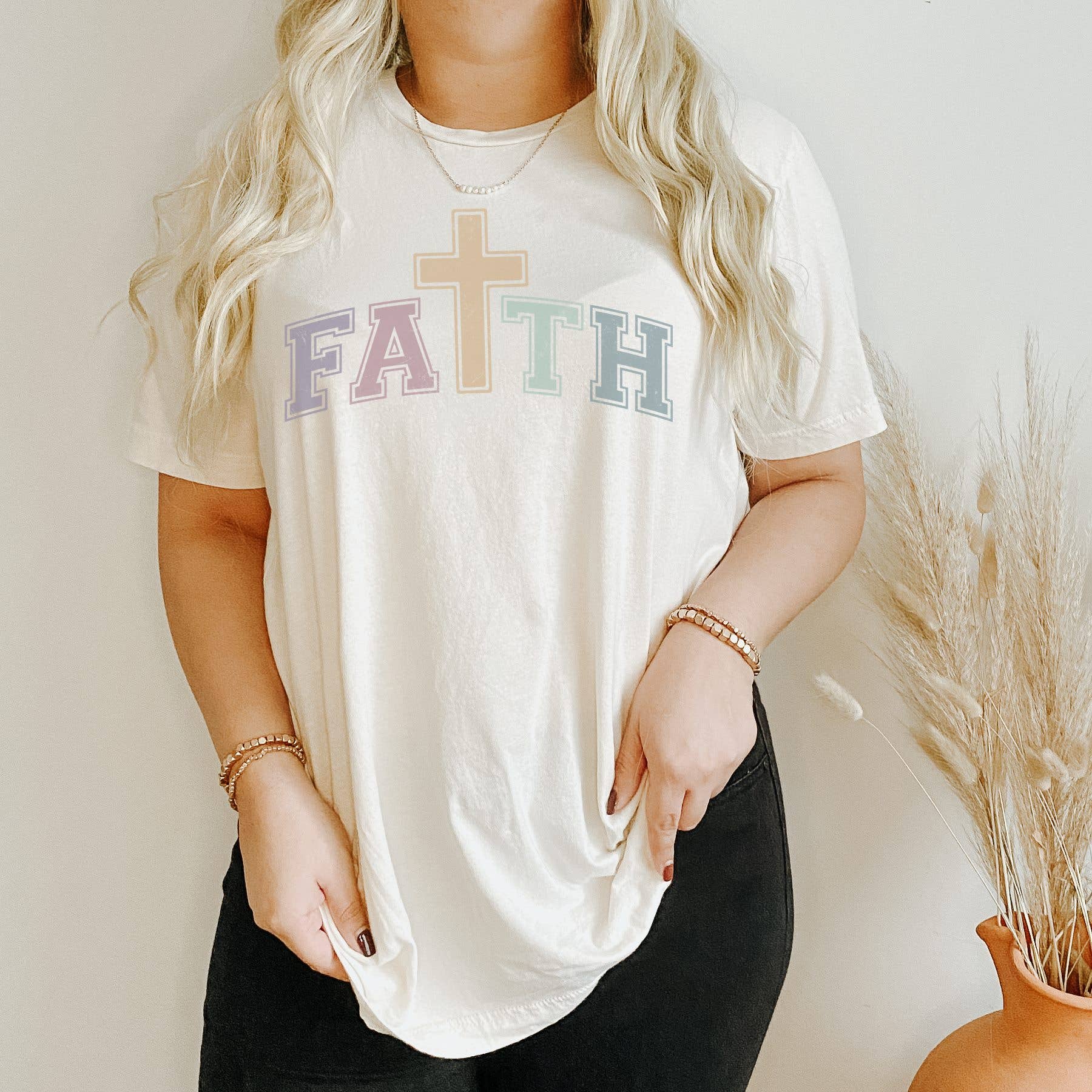 Faith with Cross Easter Graphic - Adult & Kids T-Shirts, Sweatshirts & Hoodies apparel design preview 1