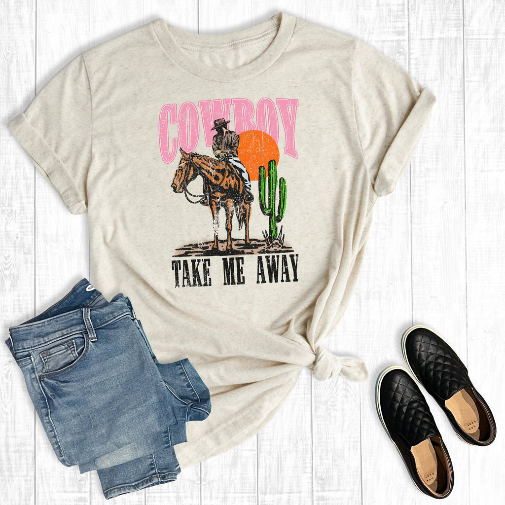 Western Cowboy Take Me Away Graphic - Adult & Kids T-Shirts, Sweatshirts & Hoodies apparel design preview 1