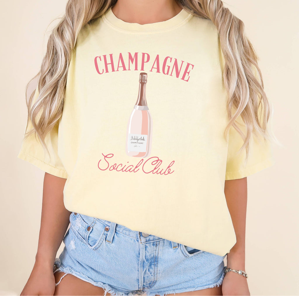 Champagne Social Club, Cocktail Graphic - Adult & Kids T-Shirts, Sweatshirts & Hoodies apparel design preview 1