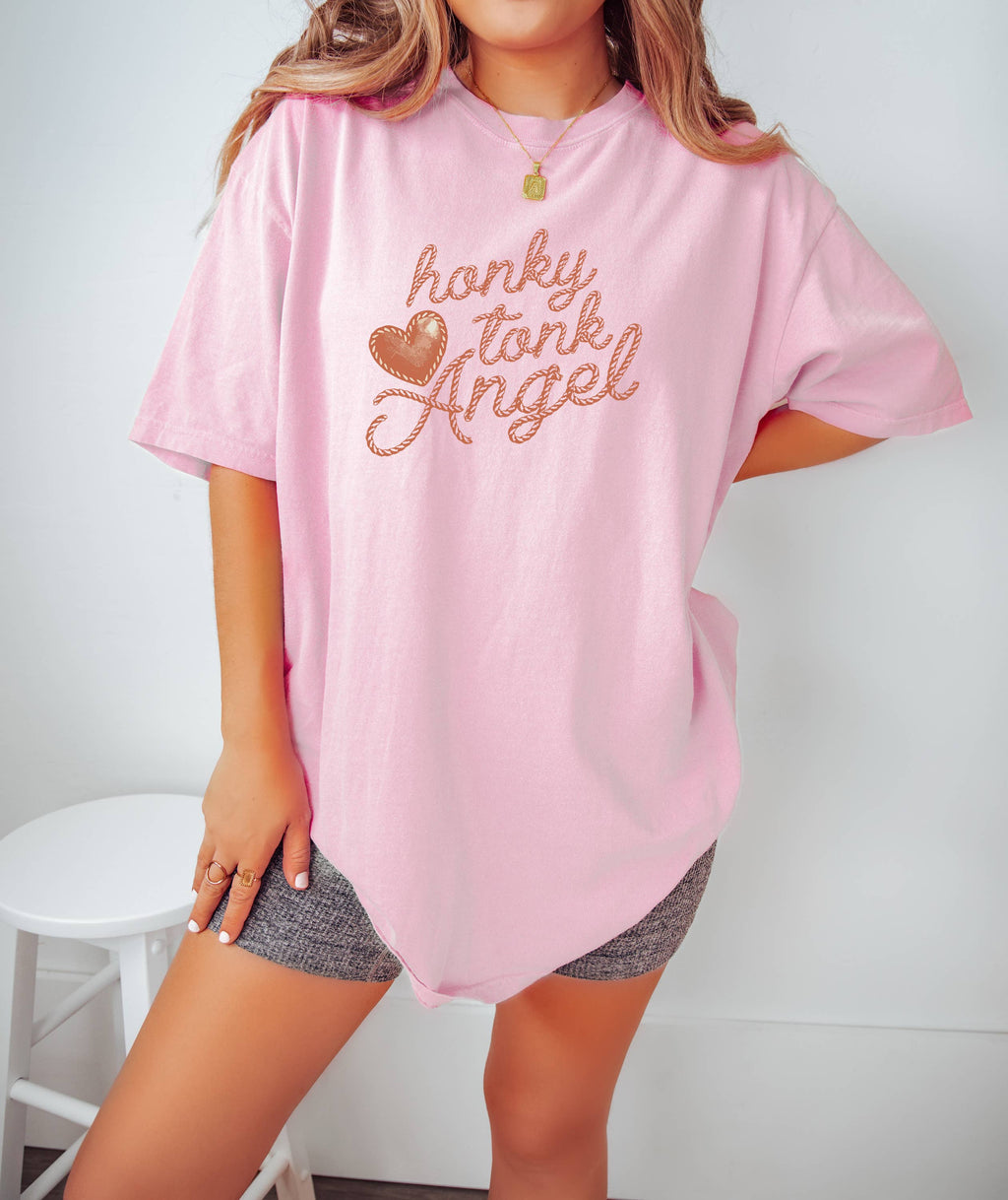 Honky Tonk Angel, Western, Graphic T - Adult & Kids T-Shirts, Sweatshirts & Hoodies apparel design preview 1