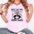 Sweet But Will Throw Hands, Raccoon, Funny, - Adult & Kids T-Shirts, Sweatshirts & Hoodies apparel design preview 1