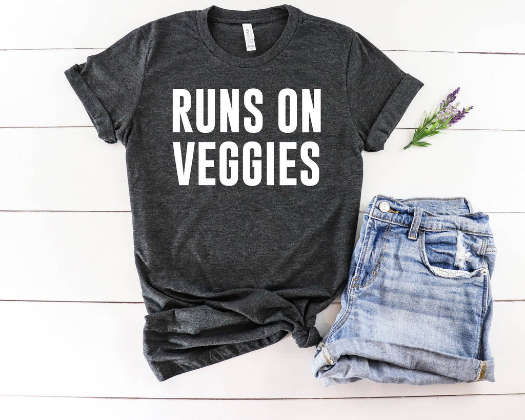 Runs On Veggies - Adult & Kids T-Shirts, Sweatshirts & Hoodies apparel design preview 1