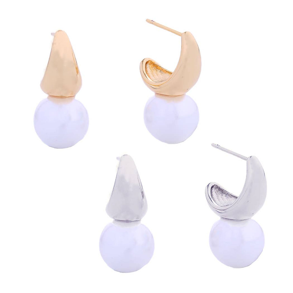 14K Gold-Dipped Pearl Post Earrings - Adult & Kids T-Shirts, Sweatshirts & Hoodies apparel design preview 1
