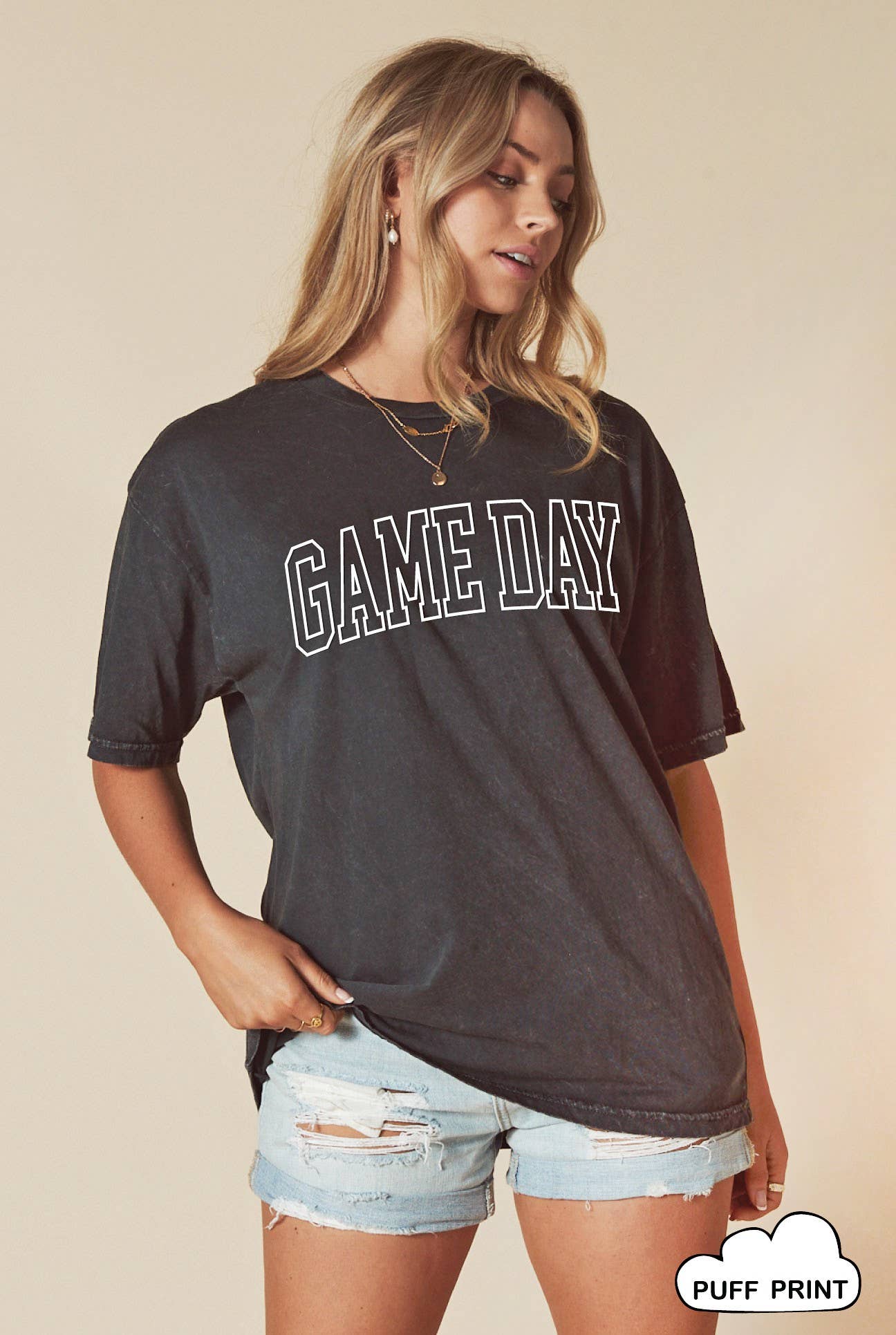 Game Day Puff Graphic Mineral Washed Top - Adult & Kids T-Shirts, Sweatshirts & Hoodies apparel design preview 1