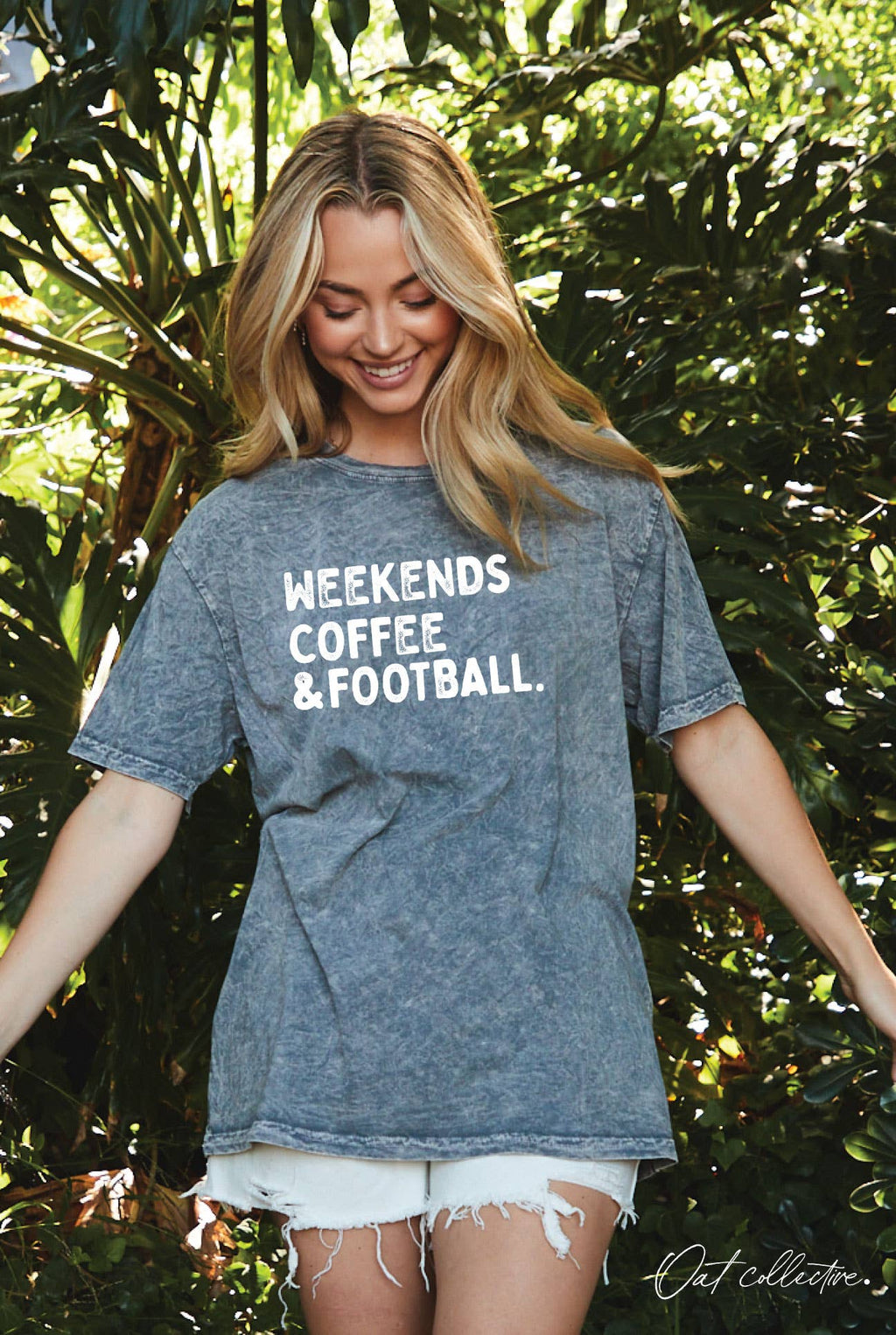 Weekends Coffee Football Oversized Graphic Top - Adult & Kids T-Shirts, Sweatshirts & Hoodies apparel design preview 1