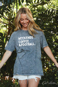 Weekends Coffee Football Oversized Graphic Top - Adult & Kids T-Shirts, Sweatshirts & Hoodies apparel design preview 1