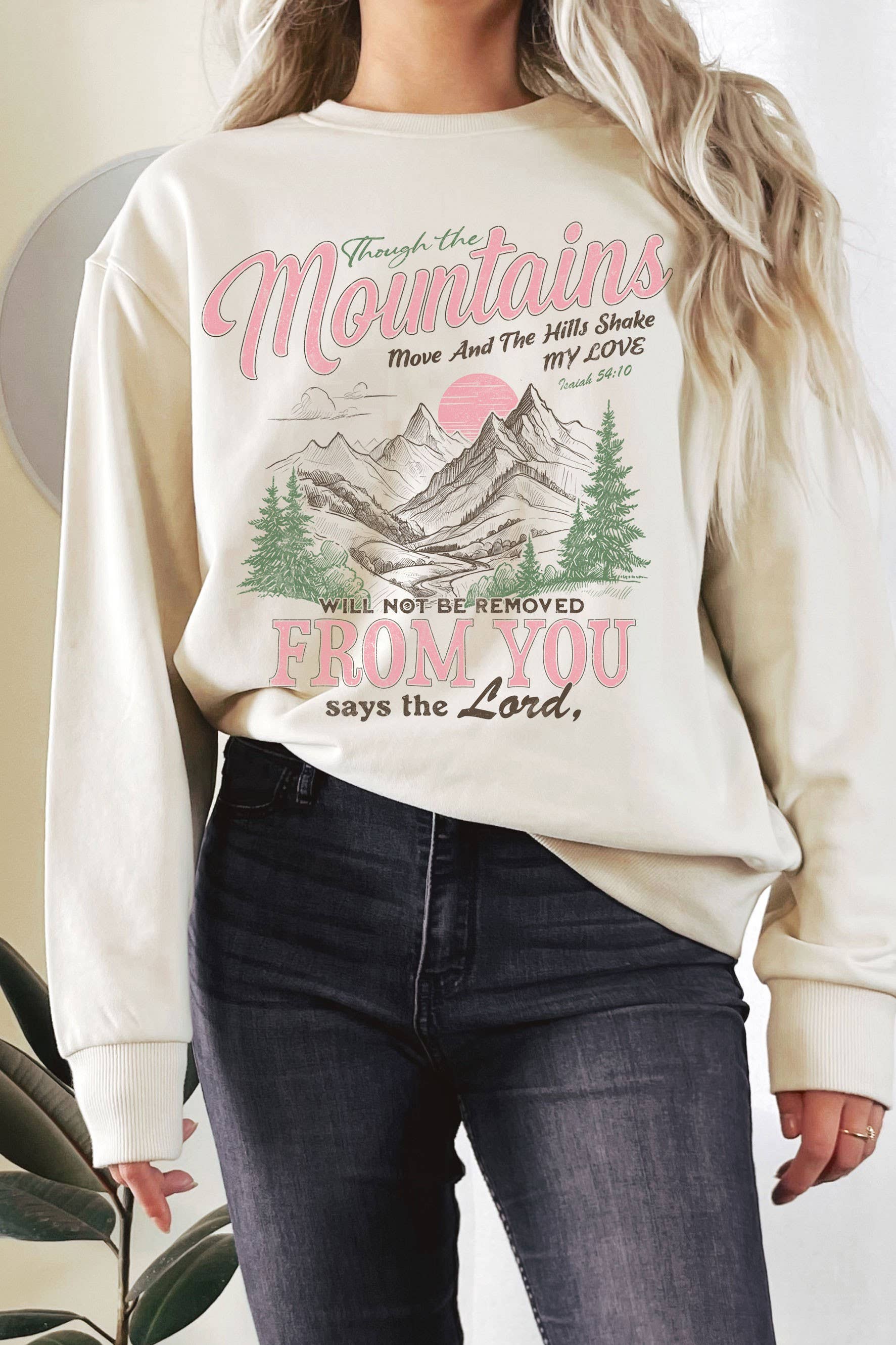 Says the Lord Mountains Graphic Terry - Adult & Kids T-Shirts, Sweatshirts & Hoodies apparel design preview 1