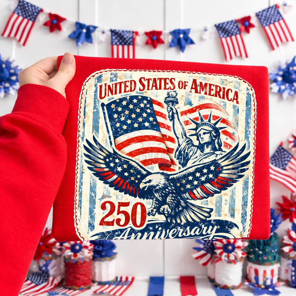 Vintage United States of America 250 Years - Adult & Kids T-Shirts, Sweatshirts & Hoodies apparel design preview 1