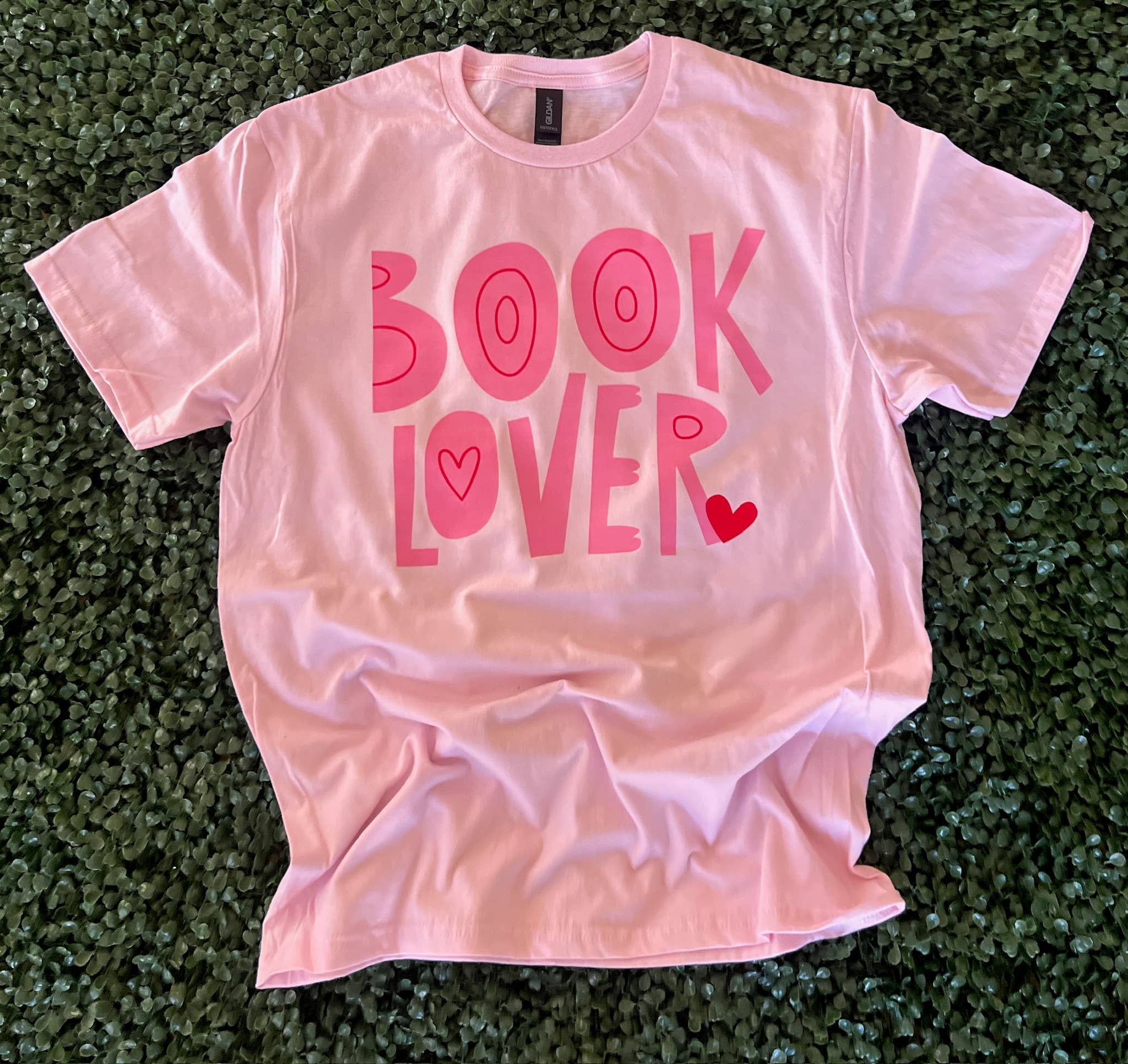 Book Lover On Gildan Softstyle Light Pink - Adult & Kids T-Shirts, Sweatshirts & Hoodies apparel design preview 1