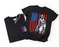 American Girl, Western, USA Flag, Horse, 4th of July - Adult & Kids T-Shirts, Sweatshirts & Hoodies apparel design preview 1