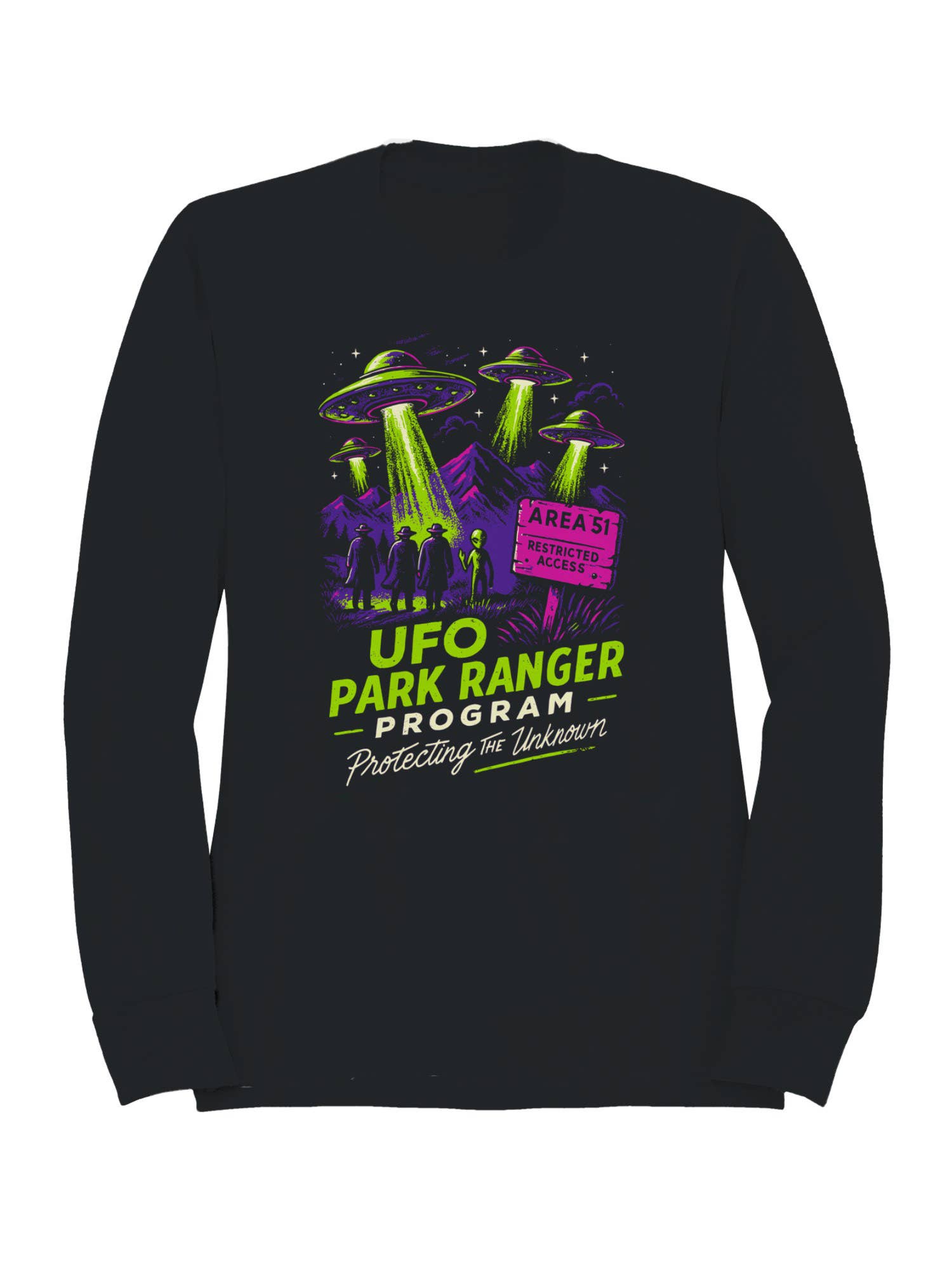 Ufo Park Ranger Area 51 Program Women's - Adult & Kids T-Shirts, Sweatshirts & Hoodies apparel design preview 1