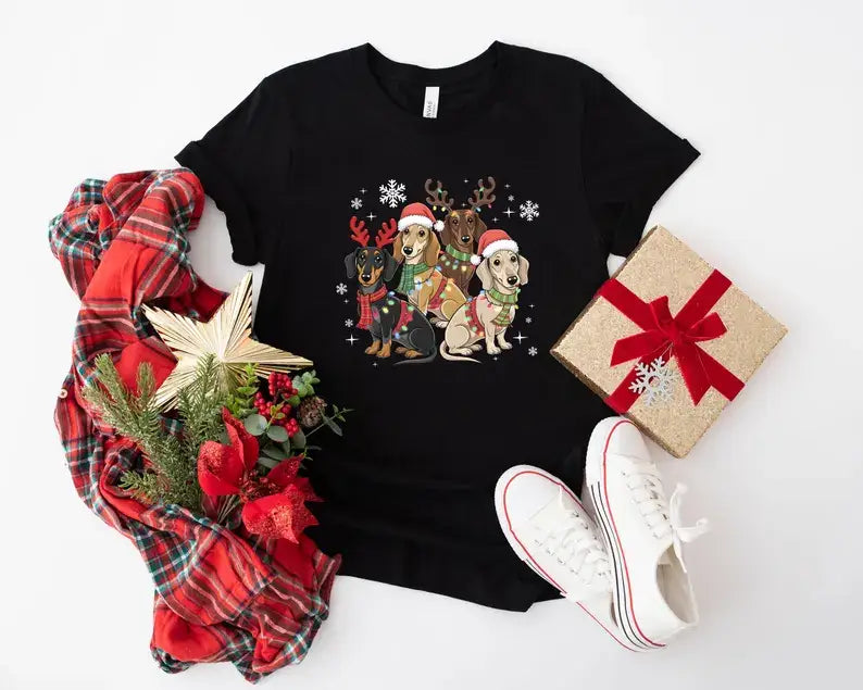 Christmas Dog Reindeer - Adult & Kids T-Shirts, Sweatshirts & Hoodies apparel design preview 1