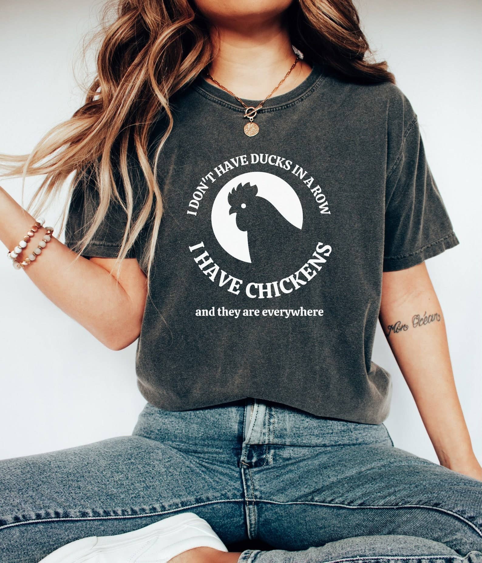 I Don't Have Ducks in A Row Chickens - Adult & Kids T-Shirts, Sweatshirts & Hoodies apparel design preview 1