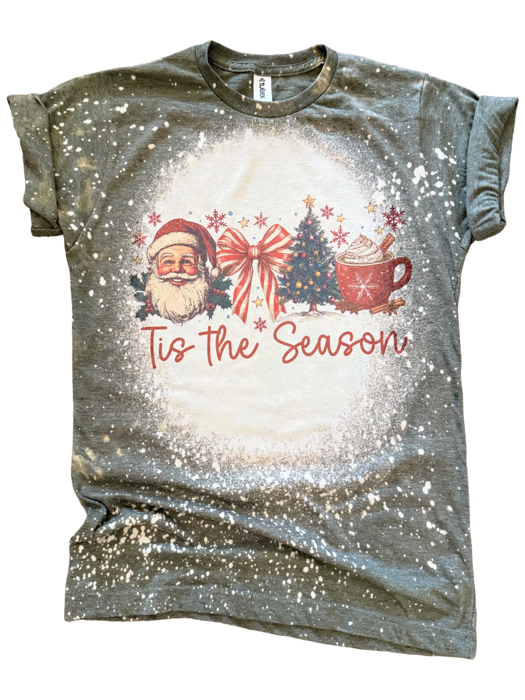 Tis the Season Bleached Vintage Christmas - Adult & Kids T-Shirts, Sweatshirts & Hoodies apparel design preview 1