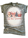 Tis the Season Bleached Vintage Christmas - Adult & Kids T-Shirts, Sweatshirts & Hoodies apparel design preview 1