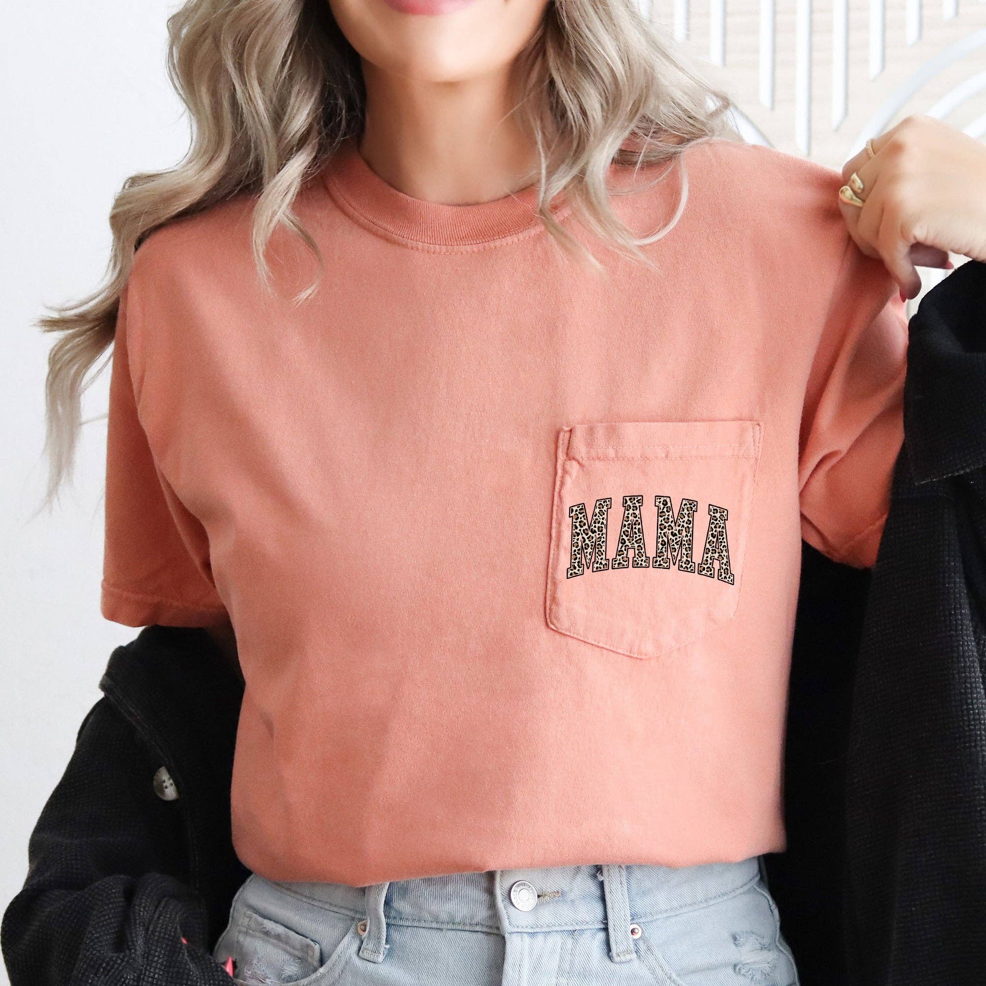 Mama, Leopard Print, Pocket, Retro - Adult & Kids T-Shirts, Sweatshirts & Hoodies apparel design preview 1
