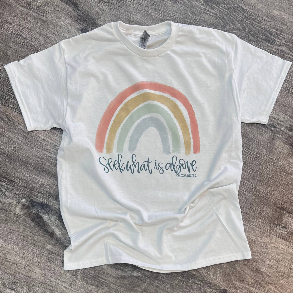 Seek What Is Above On White - Adult & Kids T-Shirts, Sweatshirts & Hoodies apparel design preview 1