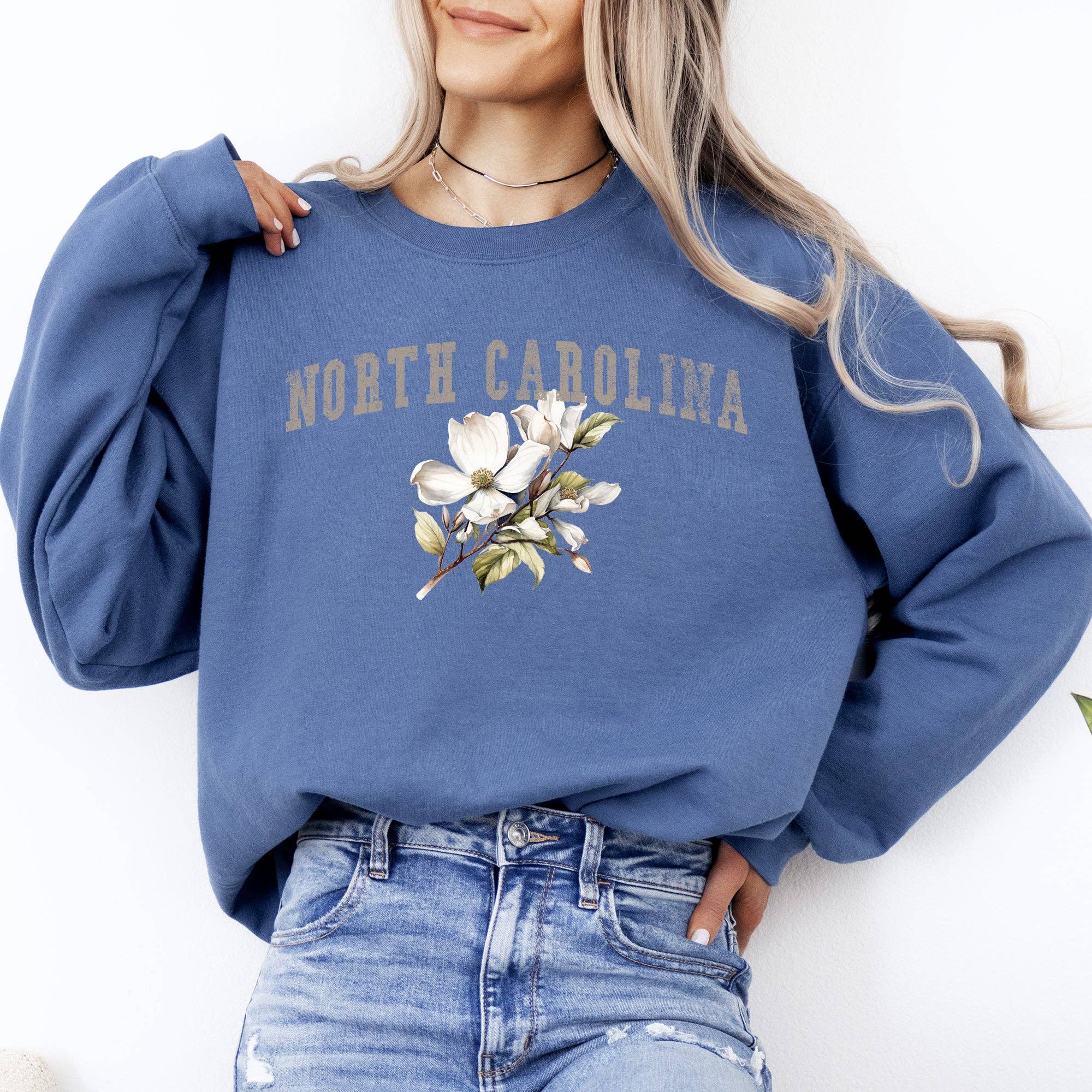 North Carolina State Flower - Adult & Kids T-Shirts, Sweatshirts & Hoodies apparel design preview 1