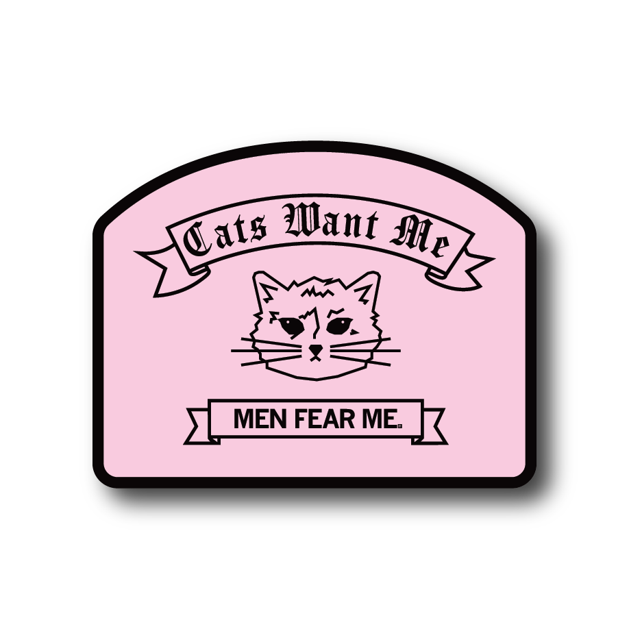 Cats Want Me Men Fear Die-Cut Sticker - Adult & Kids T-Shirts, Sweatshirts & Hoodies apparel design preview 1