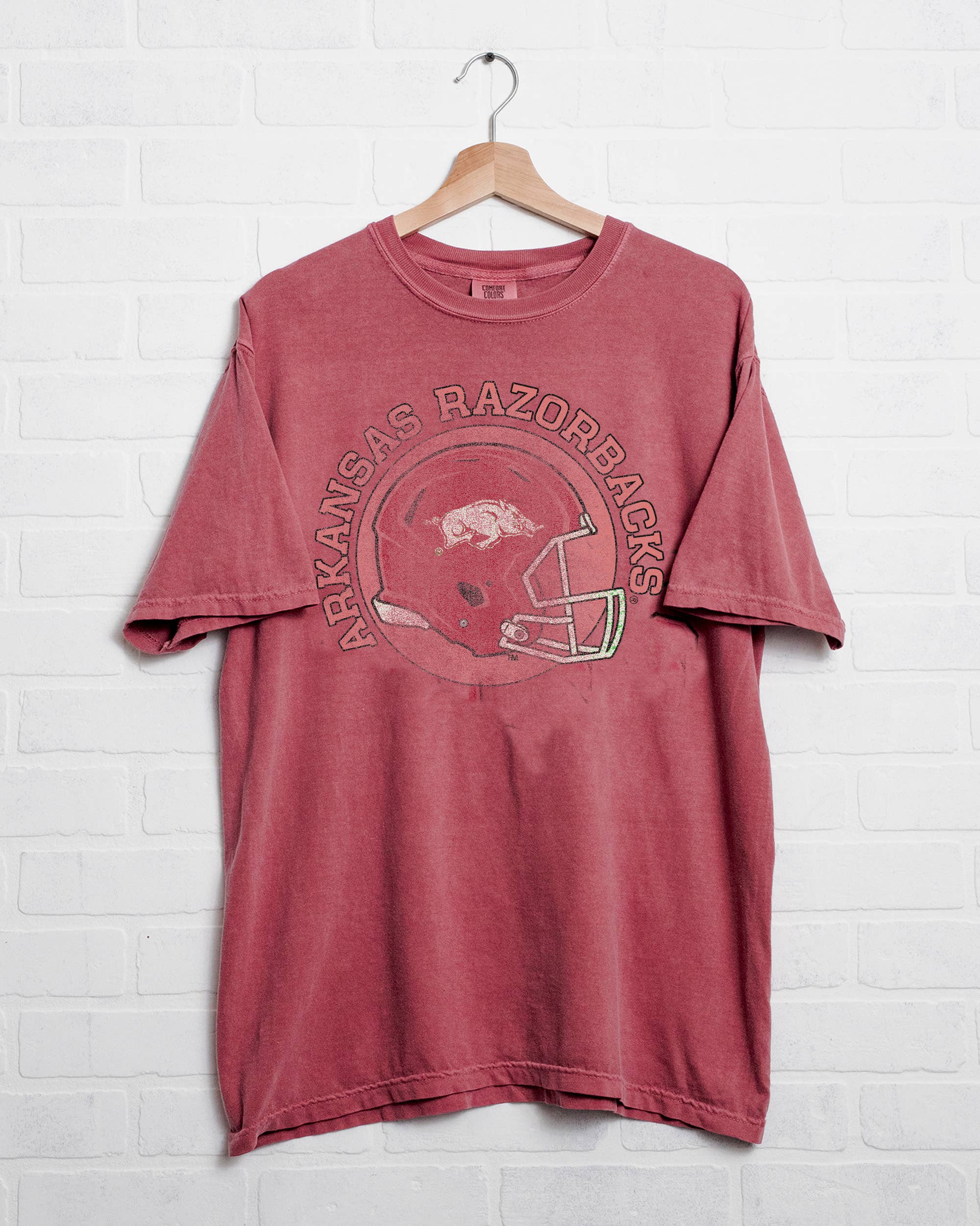Arkansas Razorbacks Helmet Circle Cardinal Cc - Adult & Kids T-Shirts, Sweatshirts & Hoodies apparel design preview 1