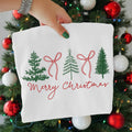Merry Christmas Simple Trees Bows - Adult & Kids T-Shirts, Sweatshirts & Hoodies apparel design preview 1