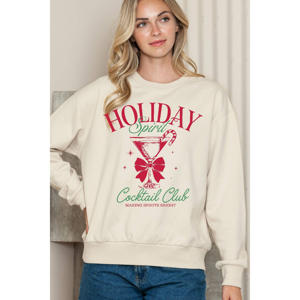 Cocktail Club Holiday Spirit Crewneck - Adult & Kids T-Shirts, Sweatshirts & Hoodies apparel design preview 1