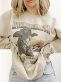 Willie Nelson Desert Texas Sand Thrifted Graphic - Adult & Kids T-Shirts, Sweatshirts & Hoodies apparel design preview 1