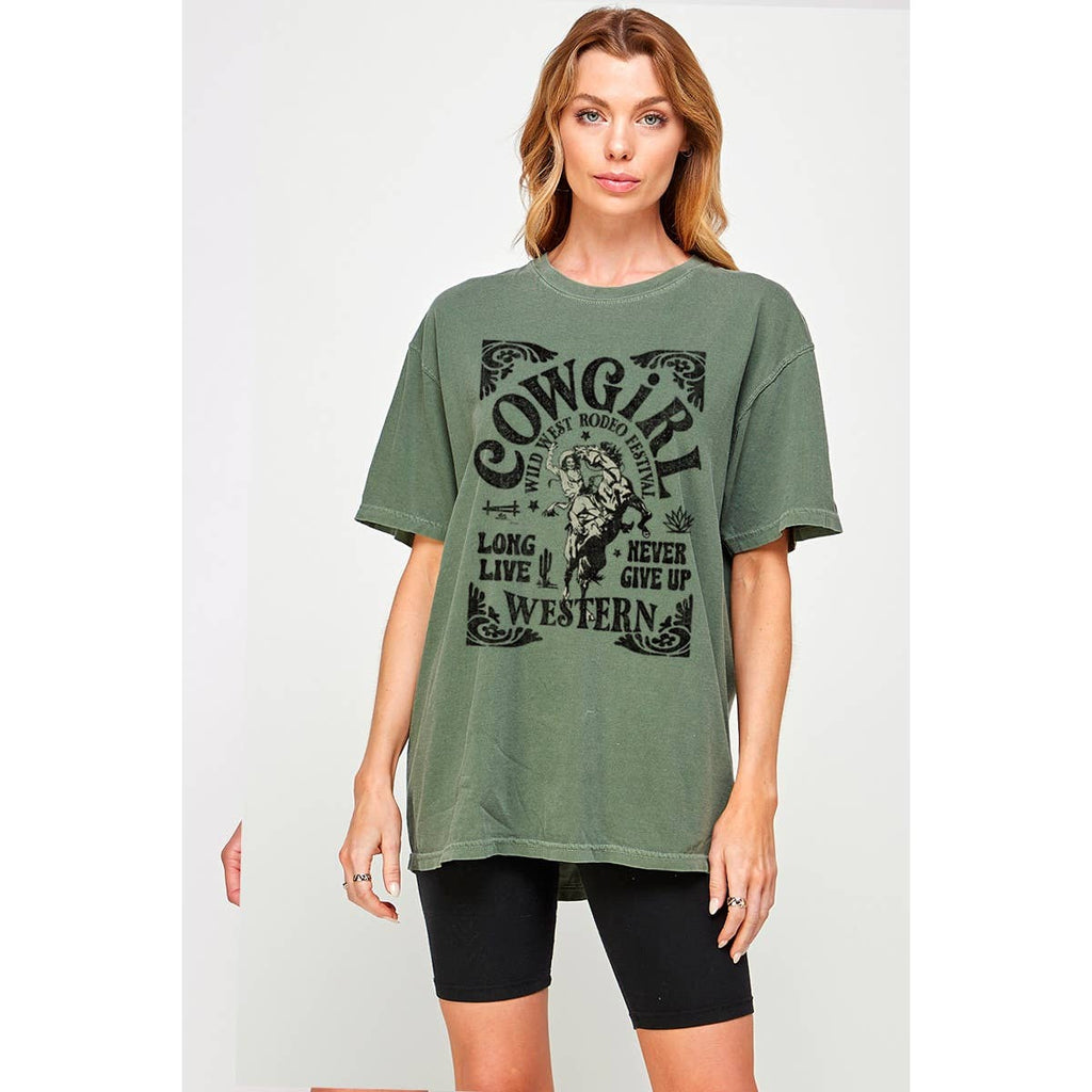 Cowgirl Vintage Graphic - Adult & Kids T-Shirts, Sweatshirts & Hoodies apparel design preview 1