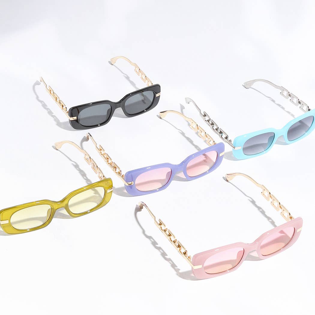 Chunky Chain Style Leg Solid Color Frame Sunglass - Adult & Kids T-Shirts, Sweatshirts & Hoodies apparel design preview 1