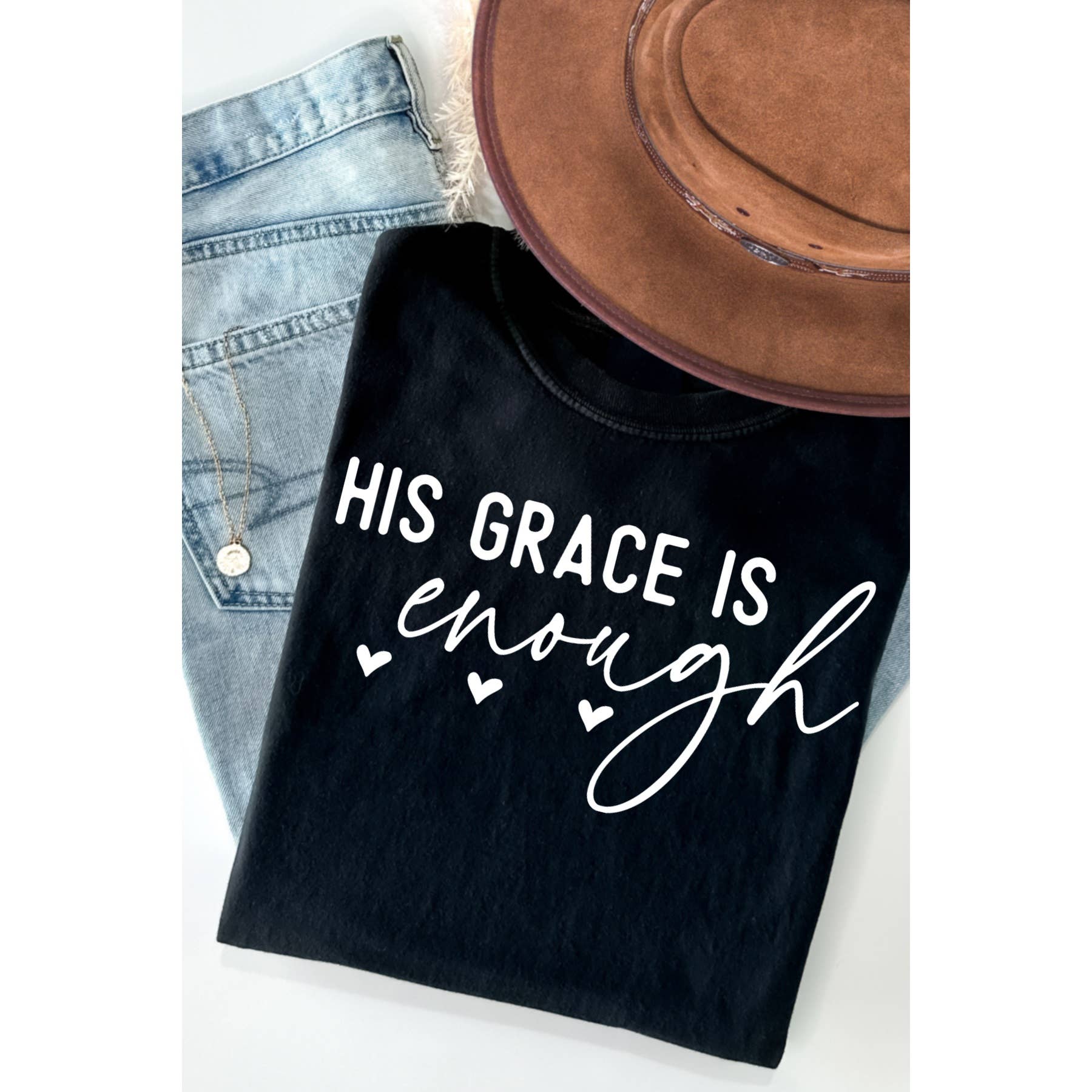 His Grace Is Enough - Adult & Kids T-Shirts, Sweatshirts & Hoodies apparel design preview 1