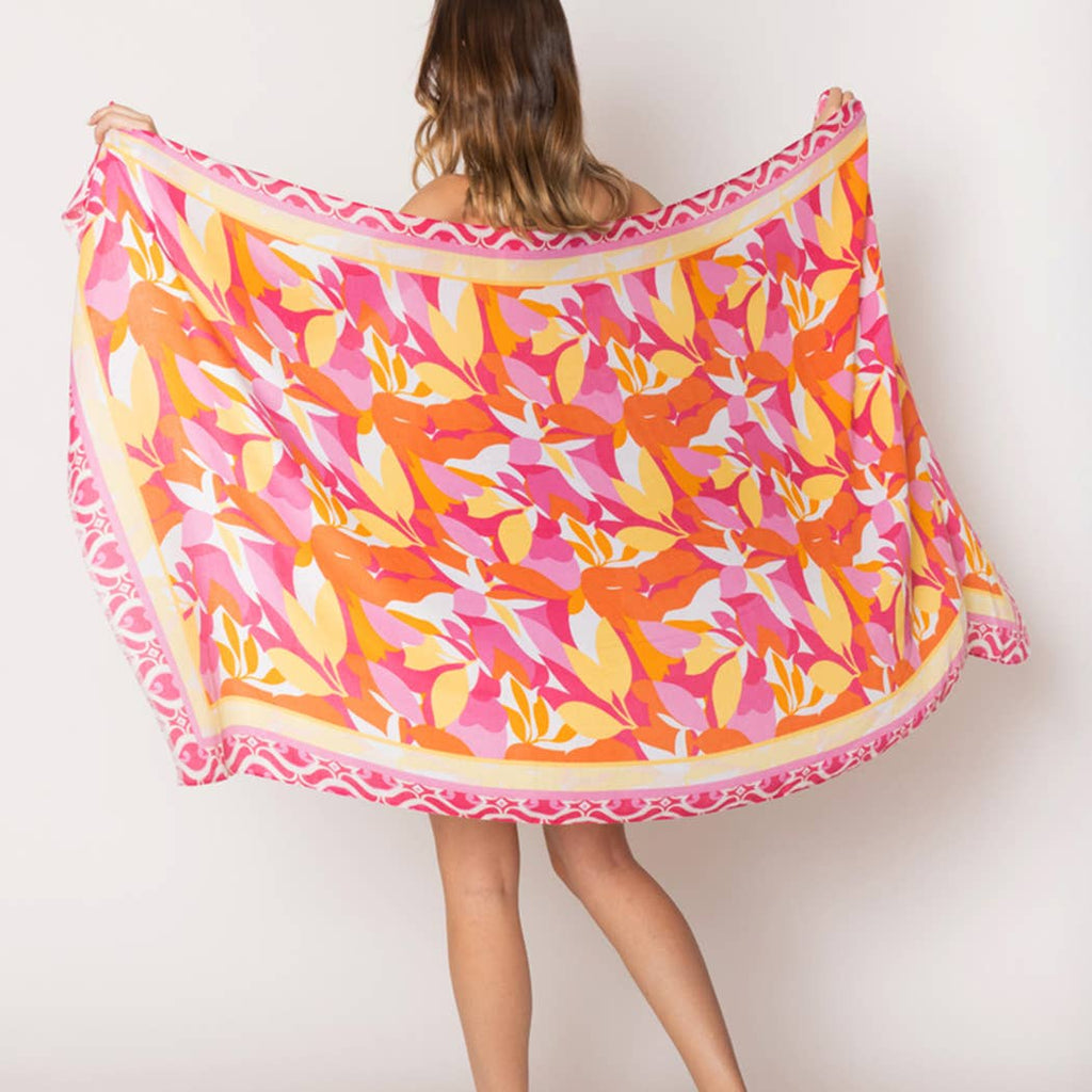 Floral Pattern Print Lightweight Scarves - Adult & Kids T-Shirts, Sweatshirts & Hoodies apparel design preview 1