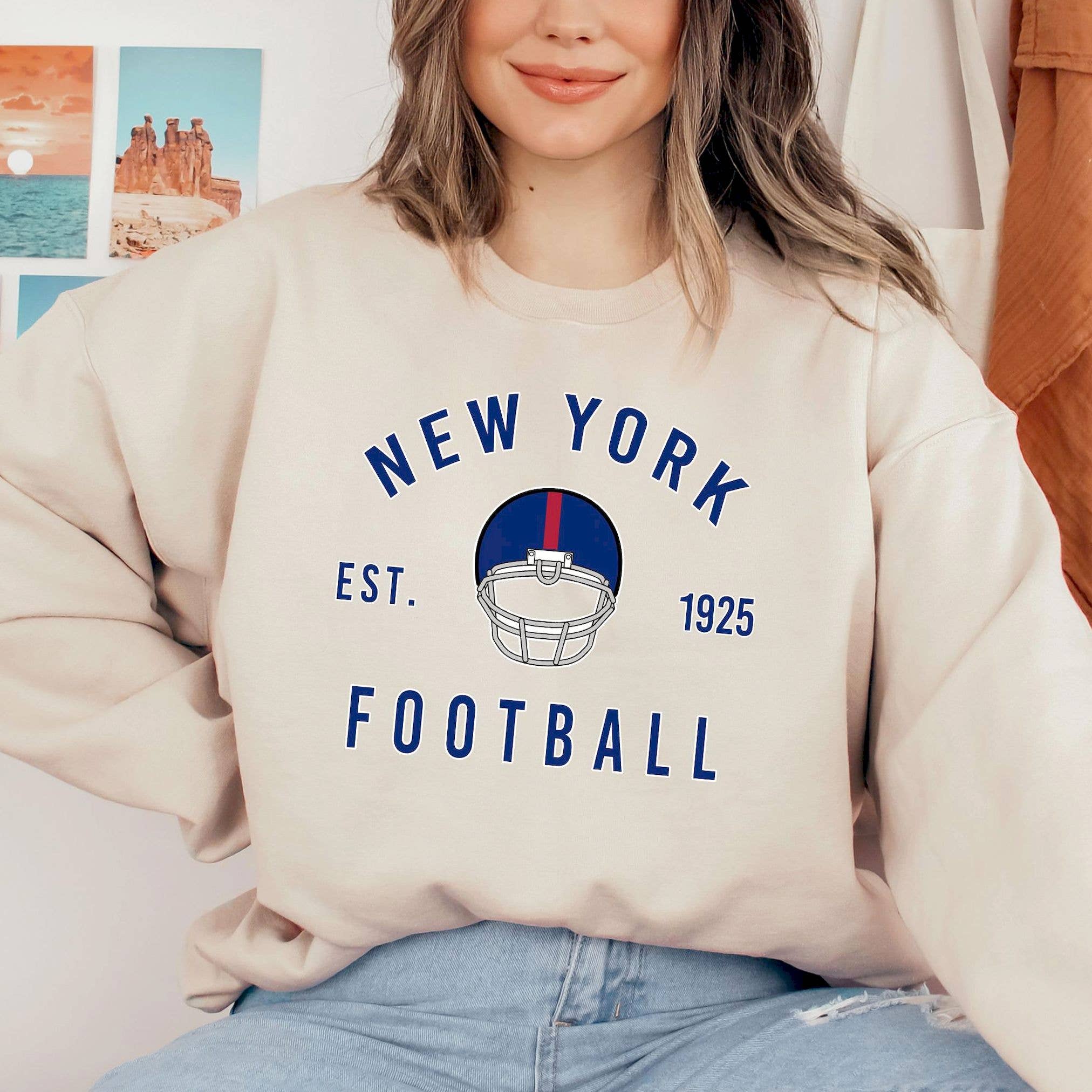 Ny Giants Football Crewneck Perfect Fans - Adult & Kids T-Shirts, Sweatshirts & Hoodies apparel design preview 1