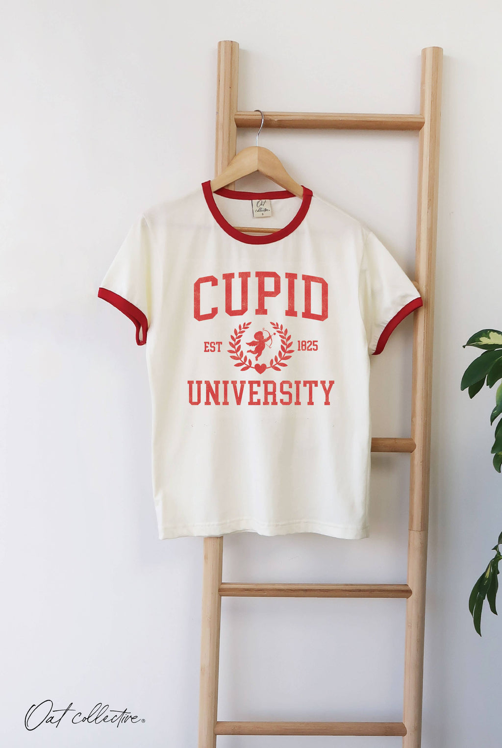 Cupid University Est 1825 Ringer Graphic - Adult & Kids T-Shirts, Sweatshirts & Hoodies apparel design preview 1