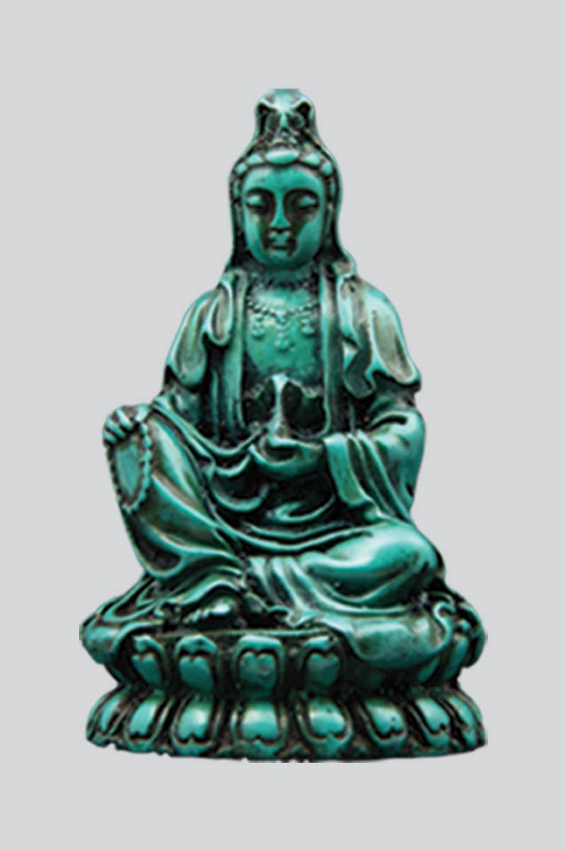 Green Quan Yin Resin Statue (CL-201) - Adult & Kids T-Shirts, Sweatshirts & Hoodies apparel design preview 1