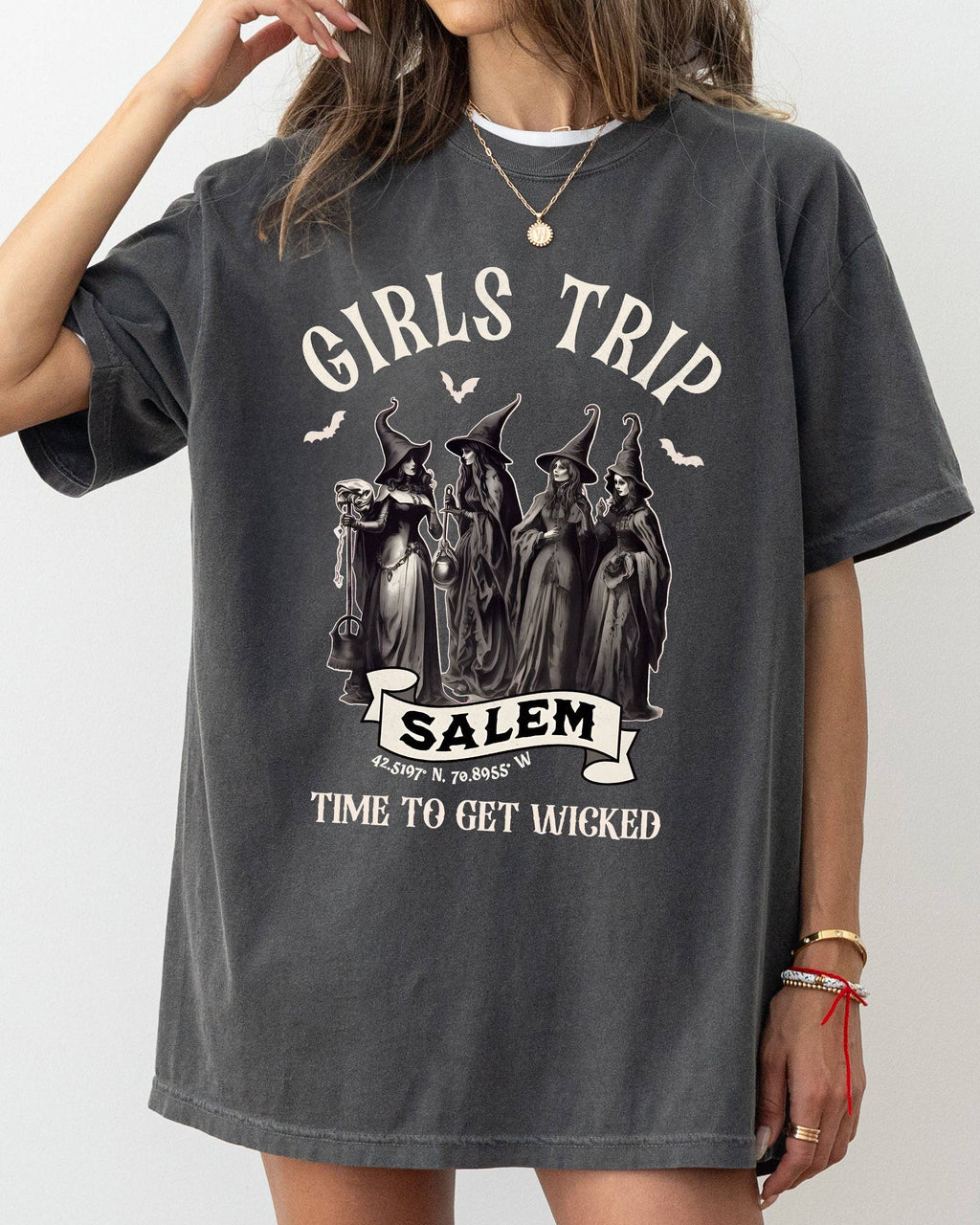 Girls Trip, Salem, Skeleton, Ghost, Funny, Halloween - Adult & Kids T-Shirts, Sweatshirts & Hoodies apparel design preview 1
