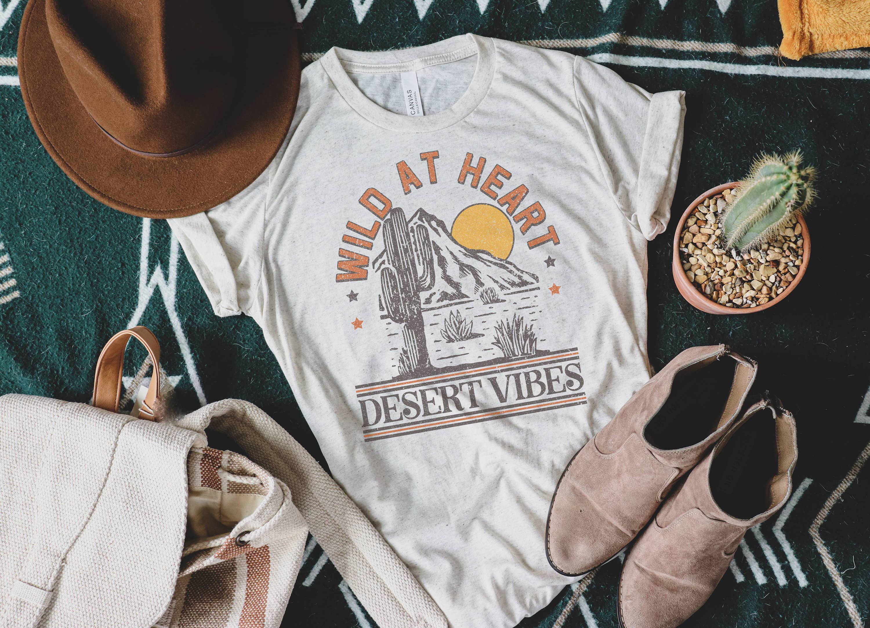 Retro Desert Graphic Vibes - Adult & Kids T-Shirts, Sweatshirts & Hoodies apparel design preview 1