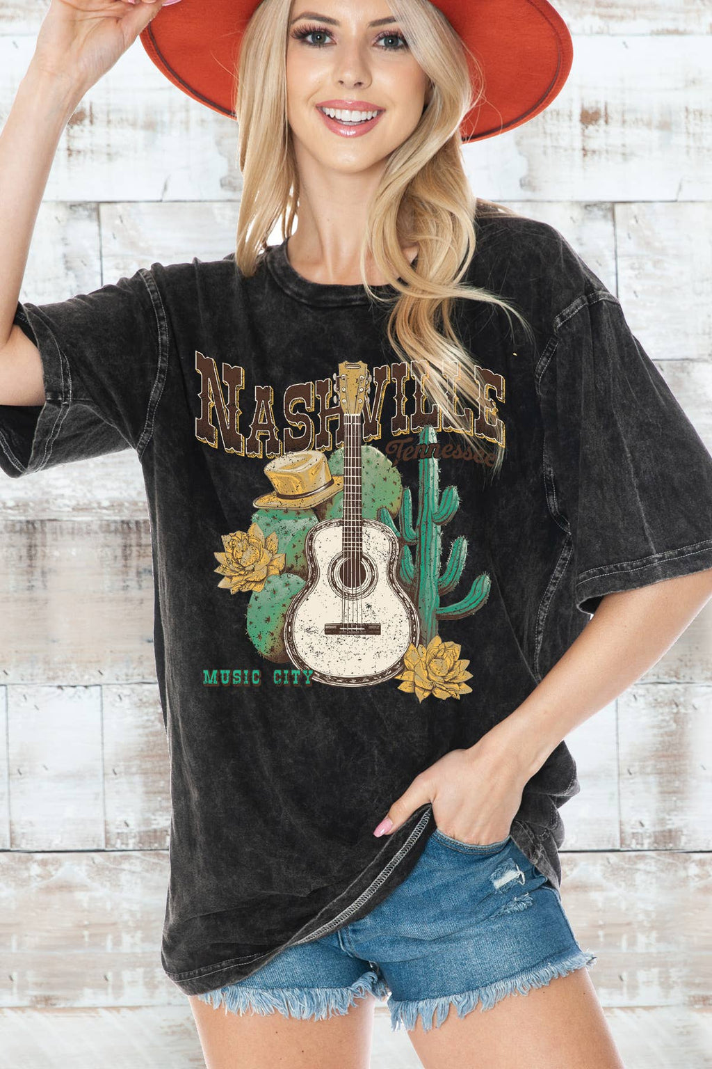 Women Nashville Graphic Print Oversize Mineral Top - Adult & Kids T-Shirts, Sweatshirts & Hoodies apparel design preview 1