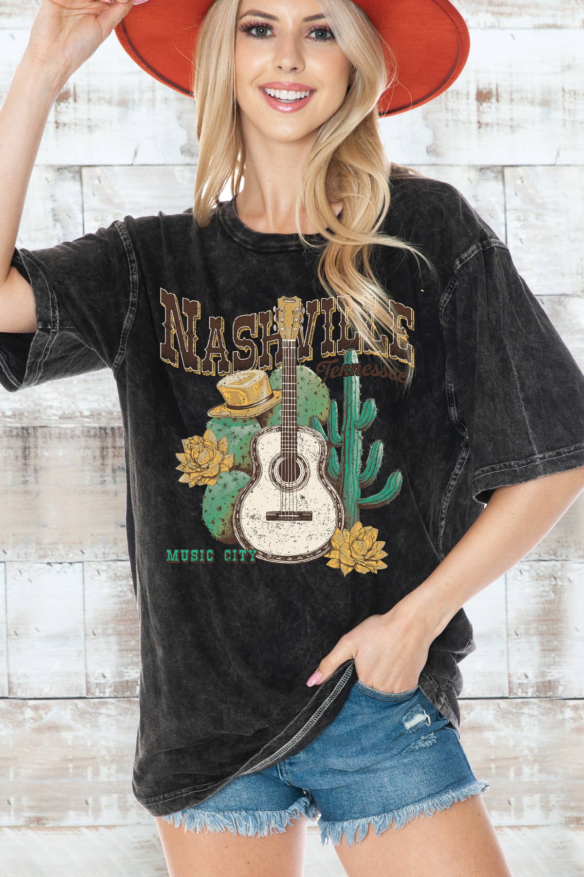 Women Nashville Graphic Print Oversize Mineral Top - Adult & Kids T-Shirts, Sweatshirts & Hoodies apparel design preview 1
