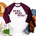 Pray 3/4 Sleeve Graphic Christian - Adult & Kids T-Shirts, Sweatshirts & Hoodies apparel design preview 1