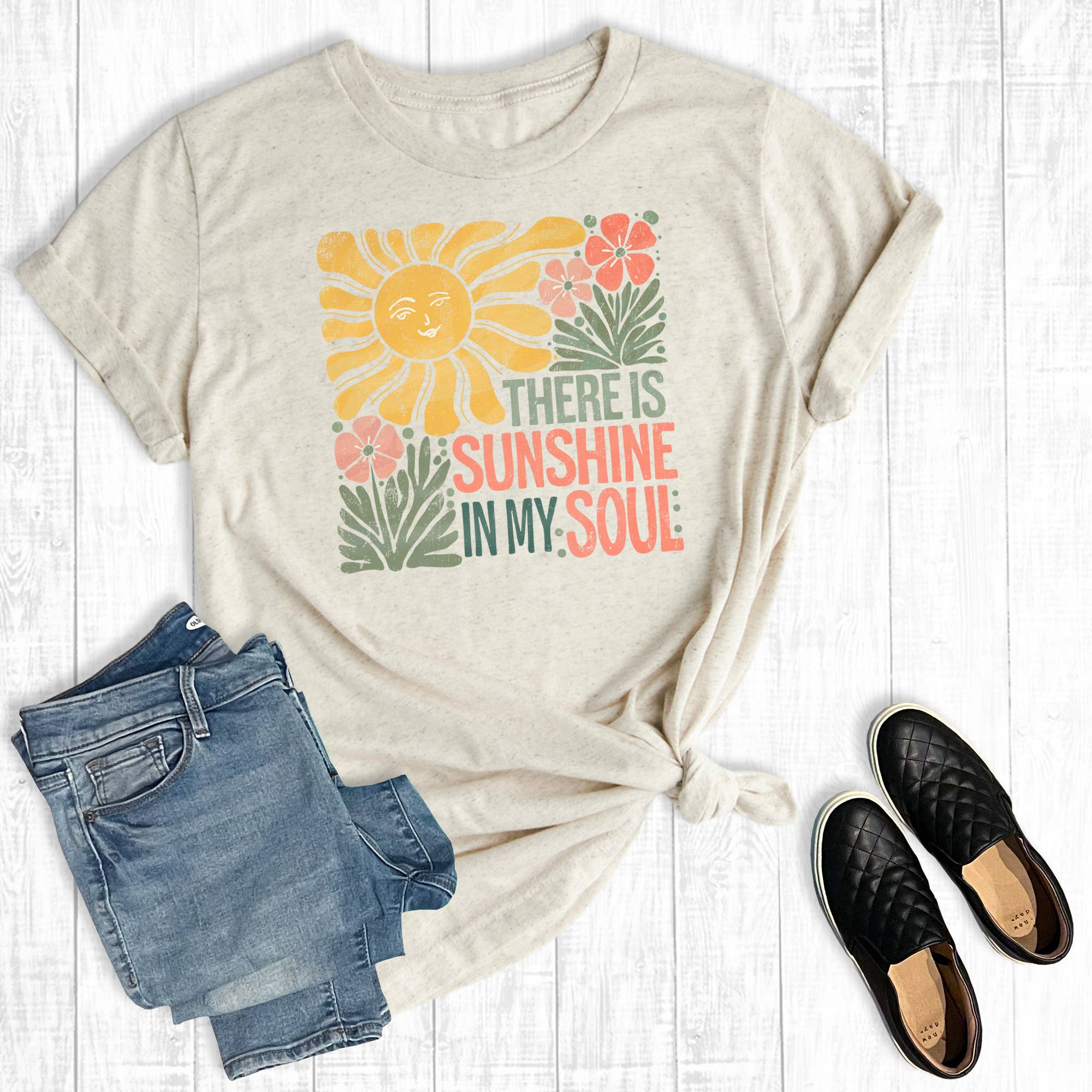 Boho Floral There Is Sunshine Graphic - Adult & Kids T-Shirts, Sweatshirts & Hoodies apparel design preview 1