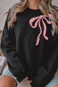 Coquette Pink Bow Graphic Brushed - Adult & Kids T-Shirts, Sweatshirts & Hoodies apparel design preview 1