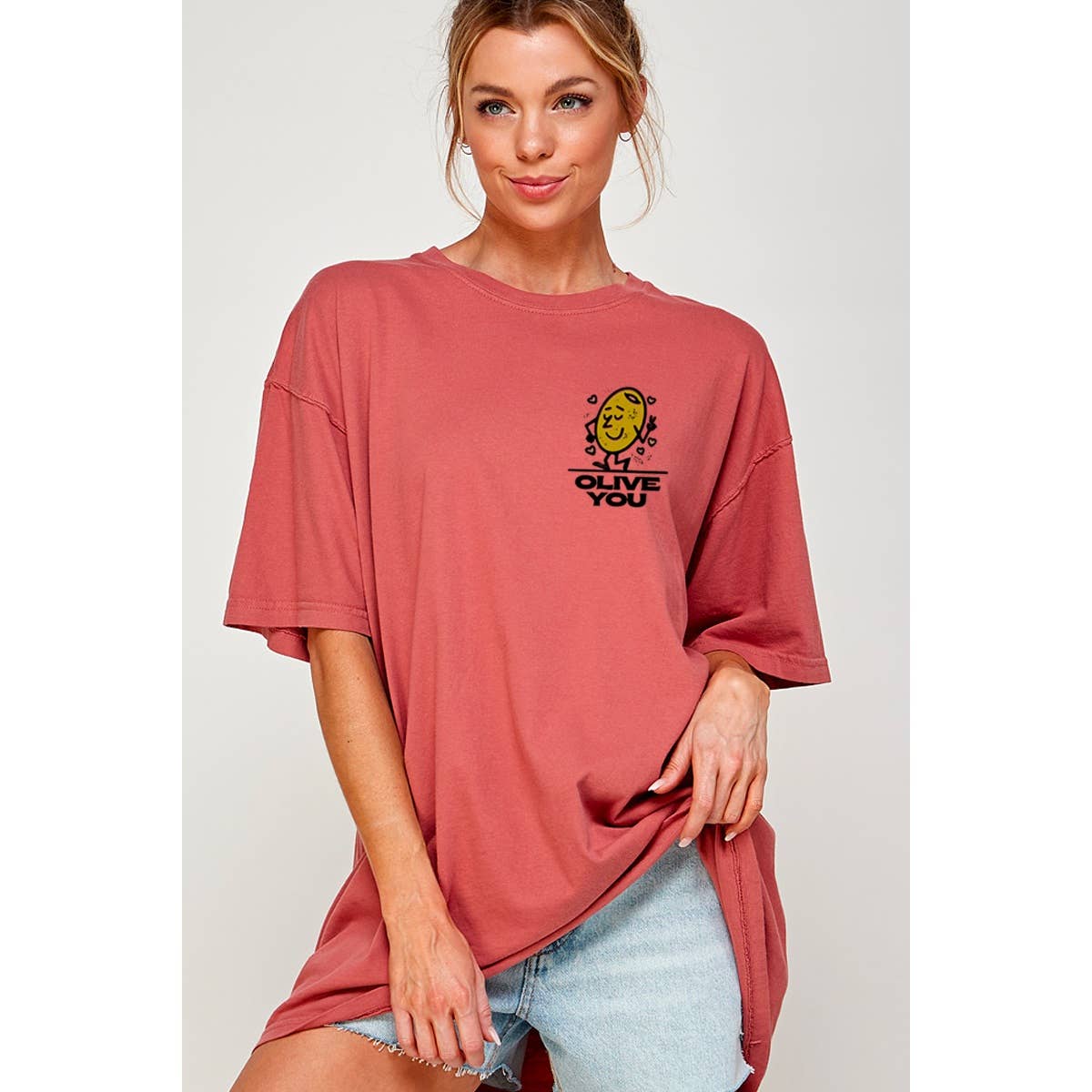 Olive You Graphic Oversized - Adult & Kids T-Shirts, Sweatshirts & Hoodies apparel design preview 1