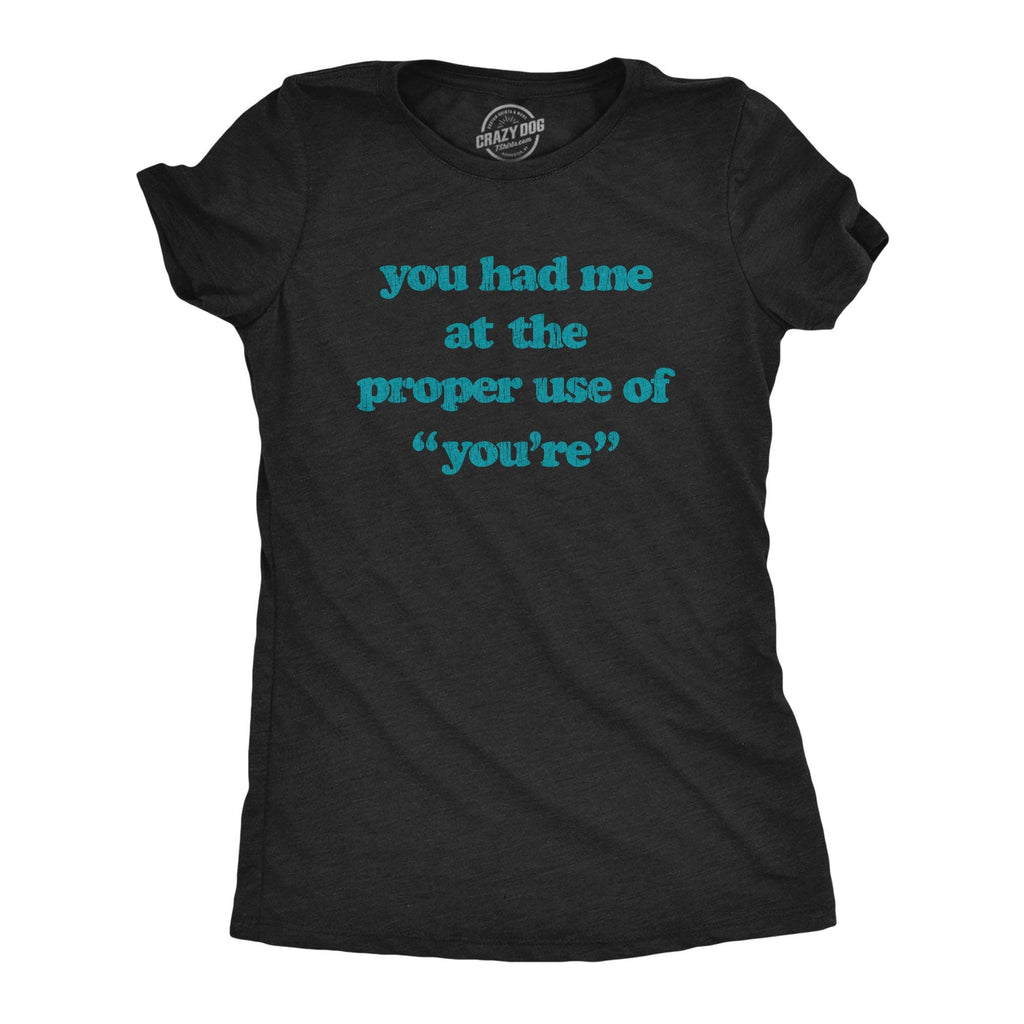 You Had Me At the Proper Use of You're Women's - Adult & Kids T-Shirts, Sweatshirts & Hoodies apparel design preview 1