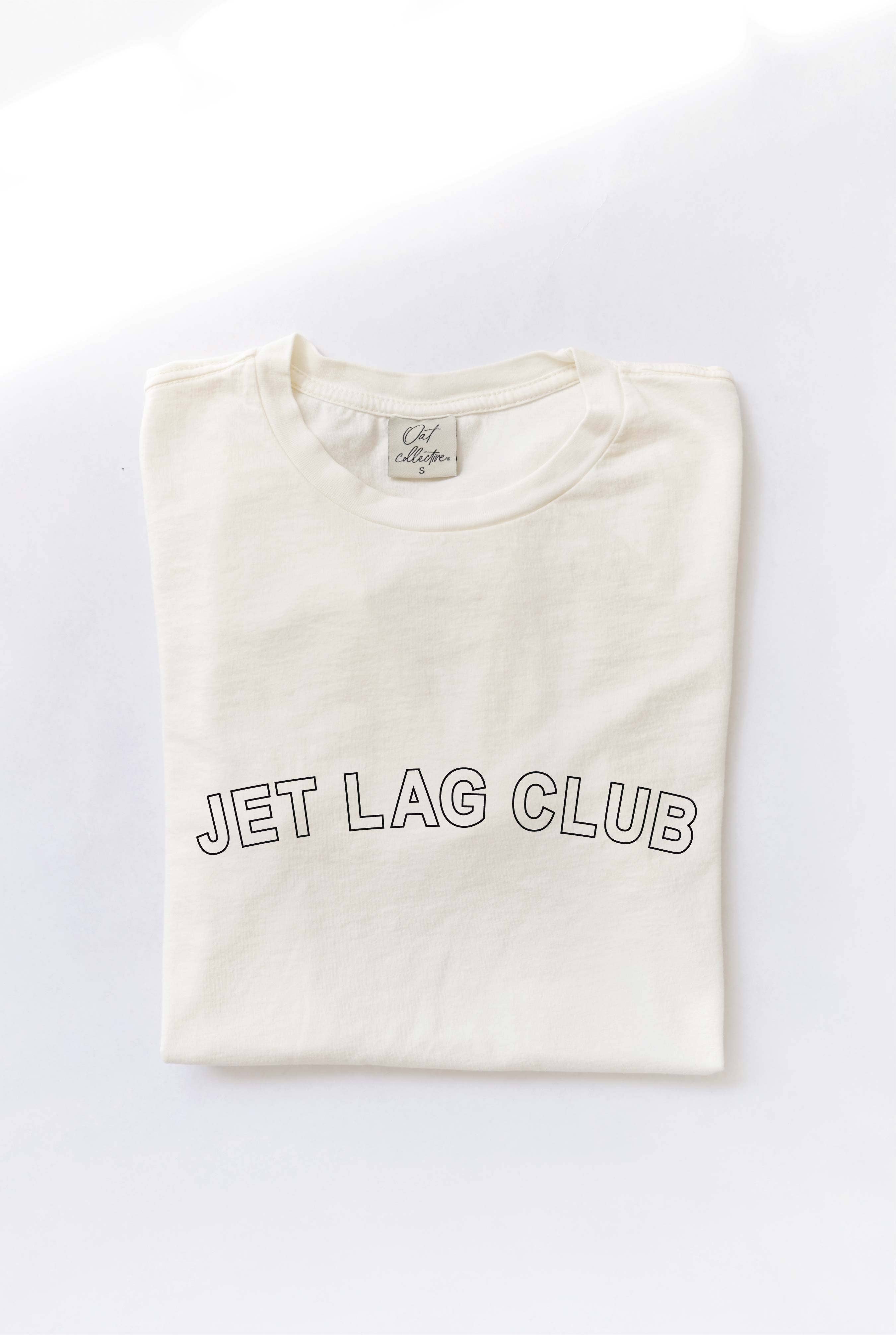 Jet Lag Club Mineral Washed Graphic Top - Adult & Kids T-Shirts, Sweatshirts & Hoodies apparel design preview 1
